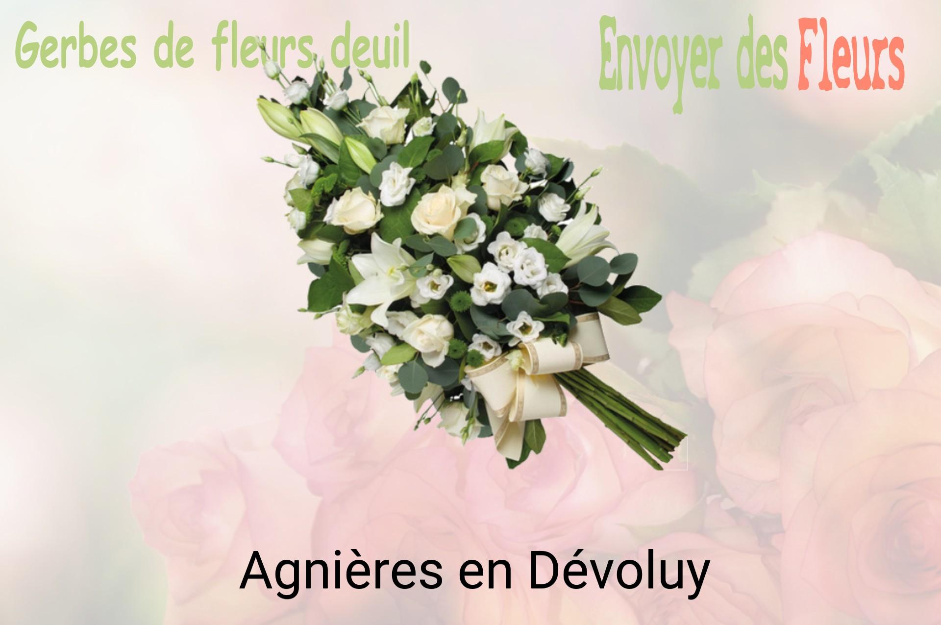 Gerbe de fleurs de deuil livrée à Agnières-en-Dévoluy